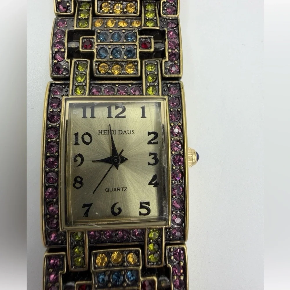 Heidi Daus Colorful Crystal Quartz Watch